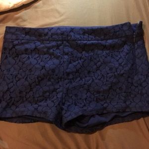 Blue lace shorts